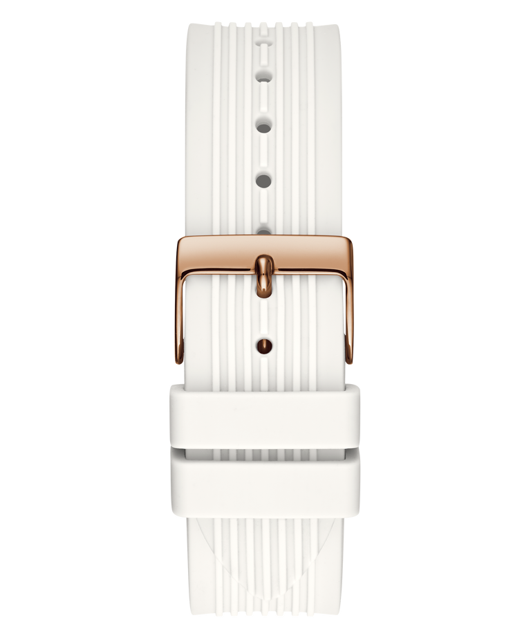 GUESS Ladies White Rose Gold Tone Multi-function Watch back