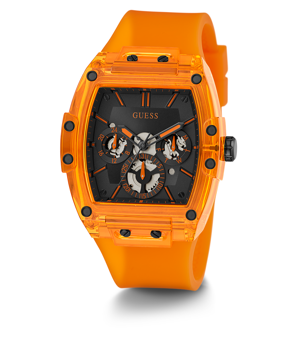 GUESS Mens Orange Multi-function Watch GW0203G10 GUESS Watches US