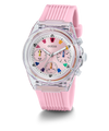 GW0438L7 GUESS Ladies Pink Clear Multi-function Watch angle 