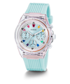 GW0438L8 GUESS Ladies Blue Clear Multi-function Watch angle