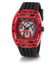 GW0499G4 GUESS Mens Black Red Multi-function Watch angle