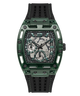 GW0499G7 GUESS Mens Black Green Multi-function Watch