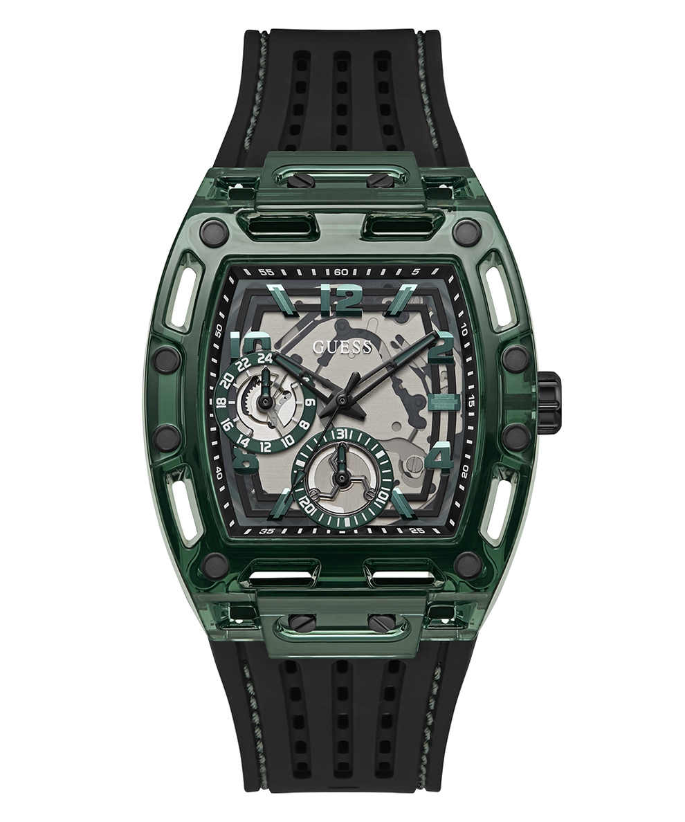 GW0499G7 GUESS Mens Black Green Multi-function Watch