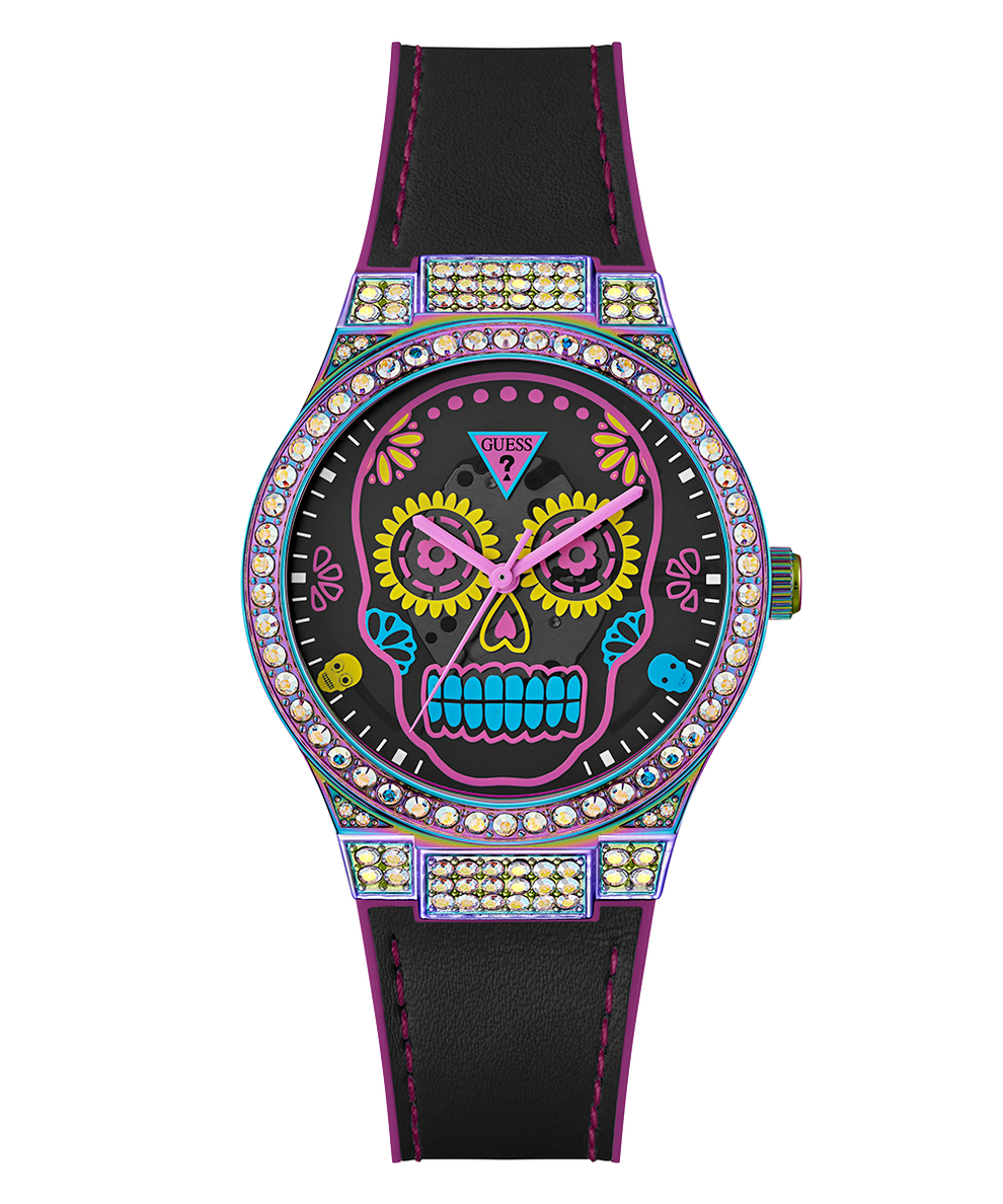 GUESS Ladies Day Of The Dead 2-Tone Iridescent Watch