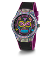 GUESS Ladies Day Of The Dead 2-Tone Iridescent Watch