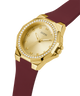 GUESS Ladies Red Gold Tone Analog Watch lifestyle
