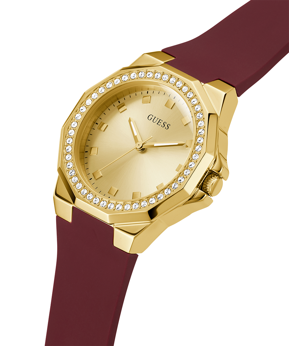 GUESS Ladies Red Gold Tone Analog Watch lifestyle