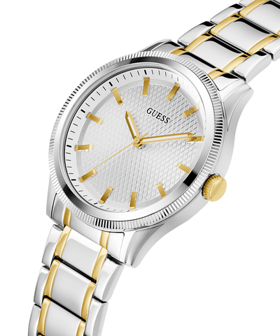 GUESS Mens 2-Tone Silver Analog Watch lifestyle