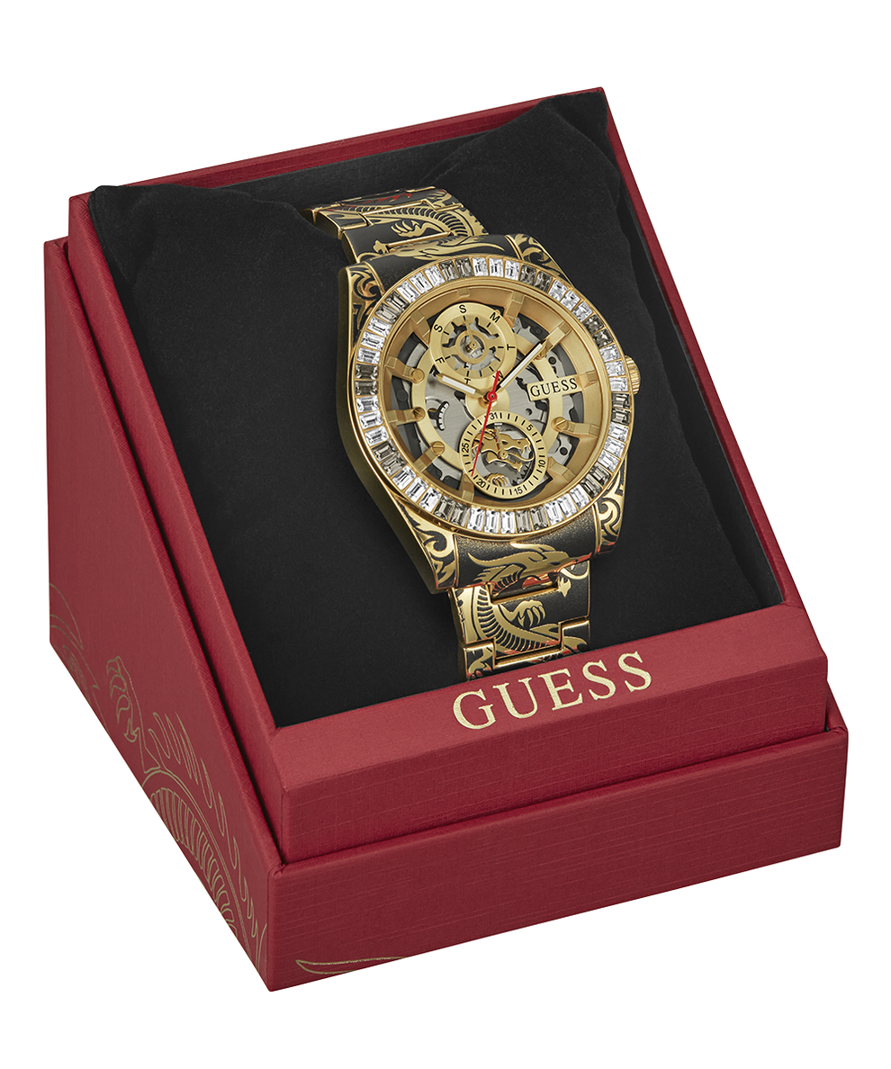 GUESS Mens Limited Edition Lunar New Year 2-Tone Multi-function Watch special packaging