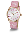 GW0654L2 GUESS Ladies Pink Rose Gold Tone Analog Watch angle