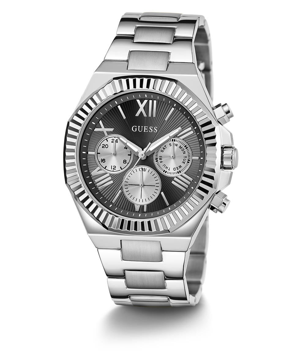 GW0703G1 GUESS Mens Silver Tone Multi-function Watch angle