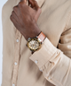 GUESS Mens Brown 2-Tone Multi-function Watch lifestyle watch on arm