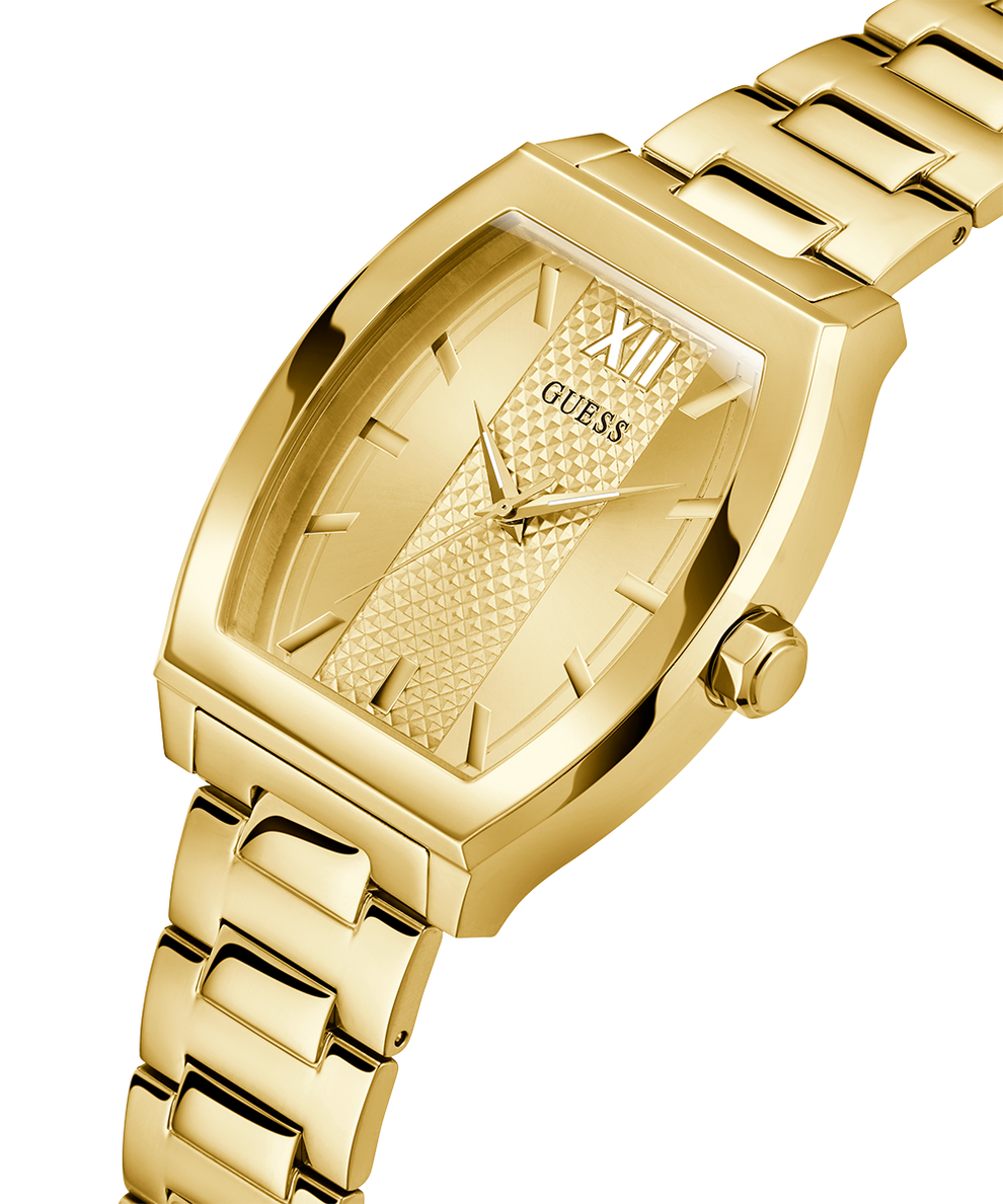 GUESS Mens Gold Tone Analog Watch lifestyle angle