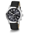 GW0709G1 GUESS Mens Black Silver Tone Multi-function Watch angle