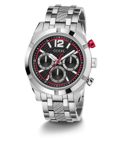 GW0714G1 GUESS Mens Silver Tone Multi-function Watch angle