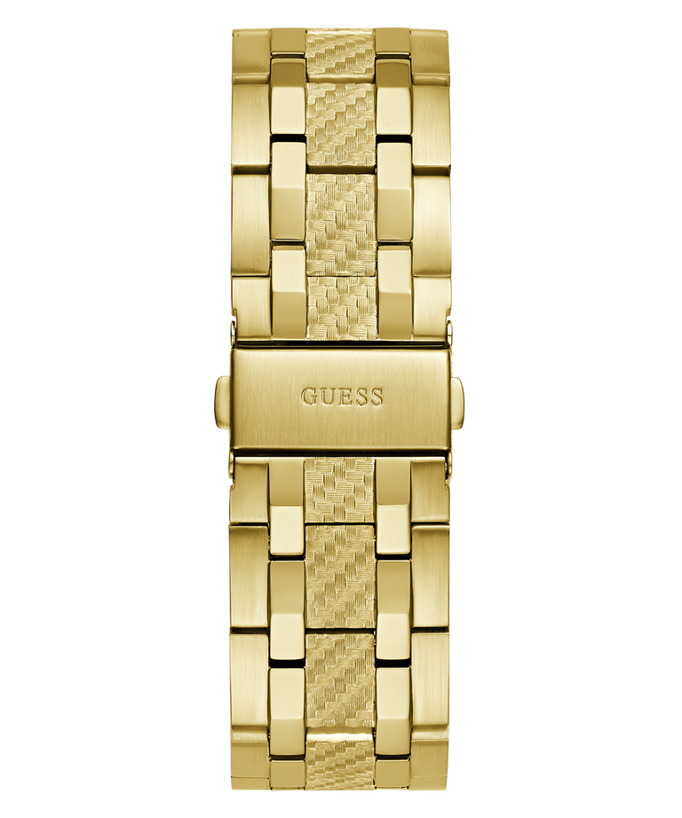 GUESS Mens Gold Tone Multi-function Watch back view