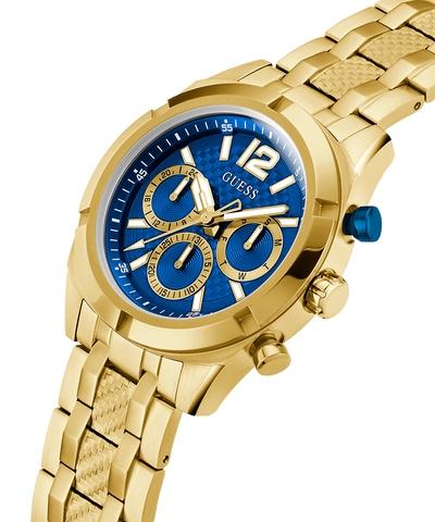 GUESS Mens Gold Tone Multi-function Watch lifestyle angle
