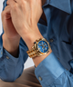 GUESS Mens Gold Tone Multi-function Watch lifestyle watch on wrist