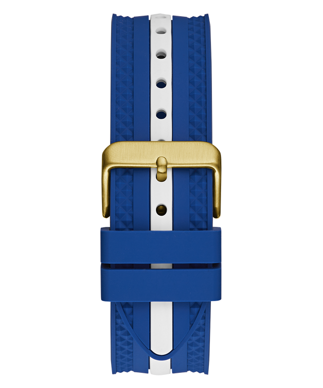 GW0716G2 GUESS Mens Blue Gold Tone Multi-function Watch back view