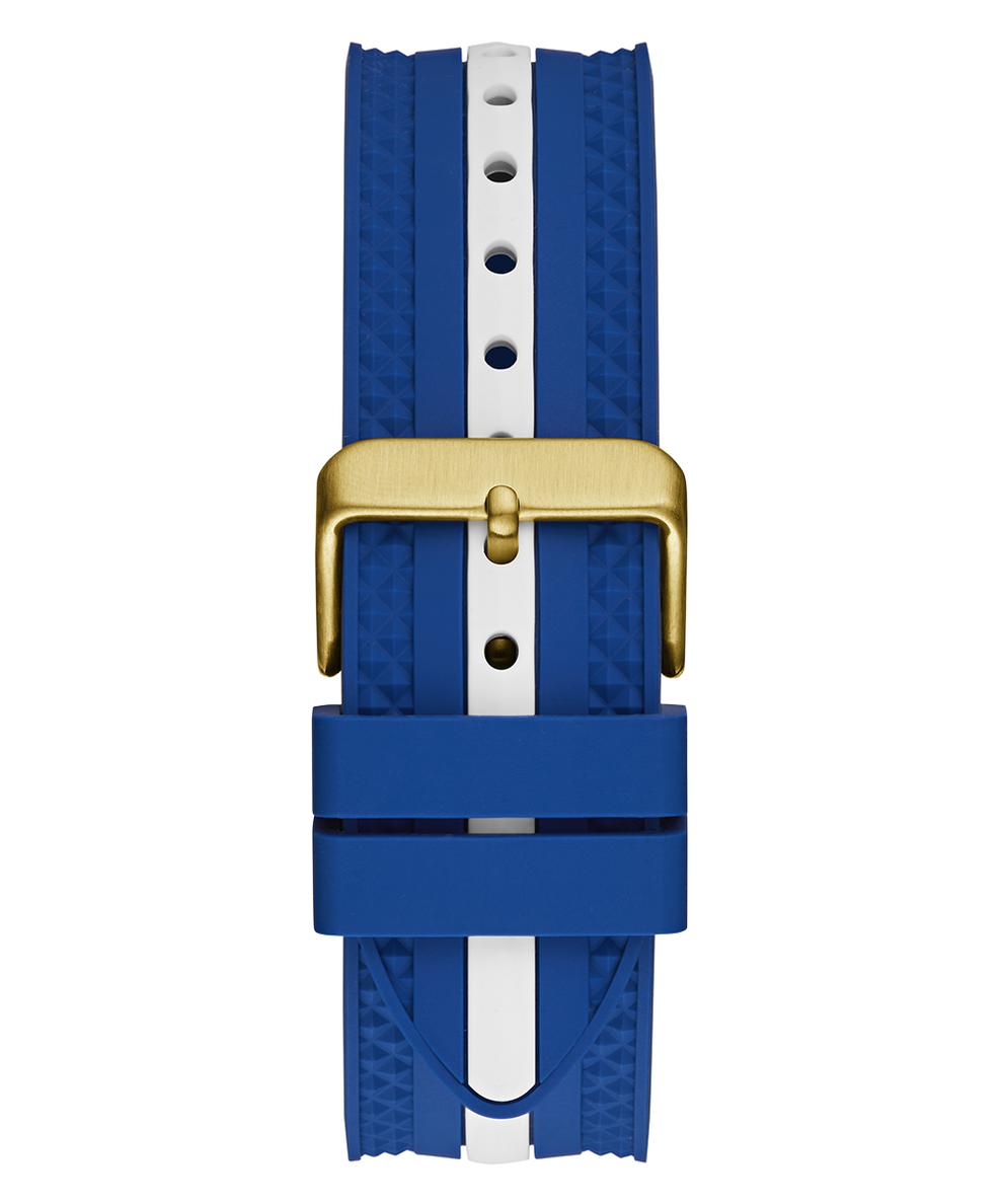 GW0716G2 GUESS Mens Blue Gold Tone Multi-function Watch back view