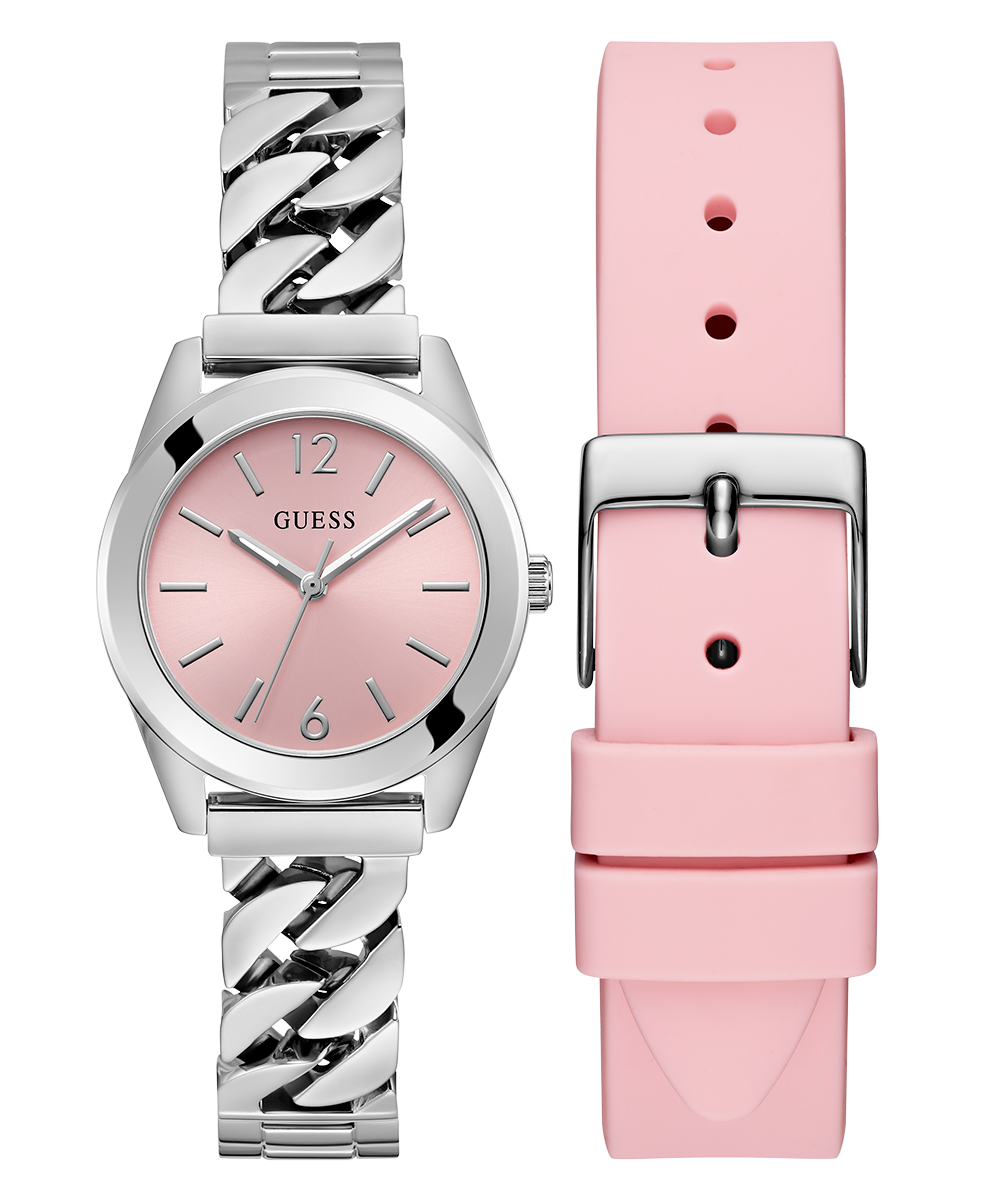 GUESS Ladies Silver Tone Analog Watch Gift Set - GW0845L1 | GUESS