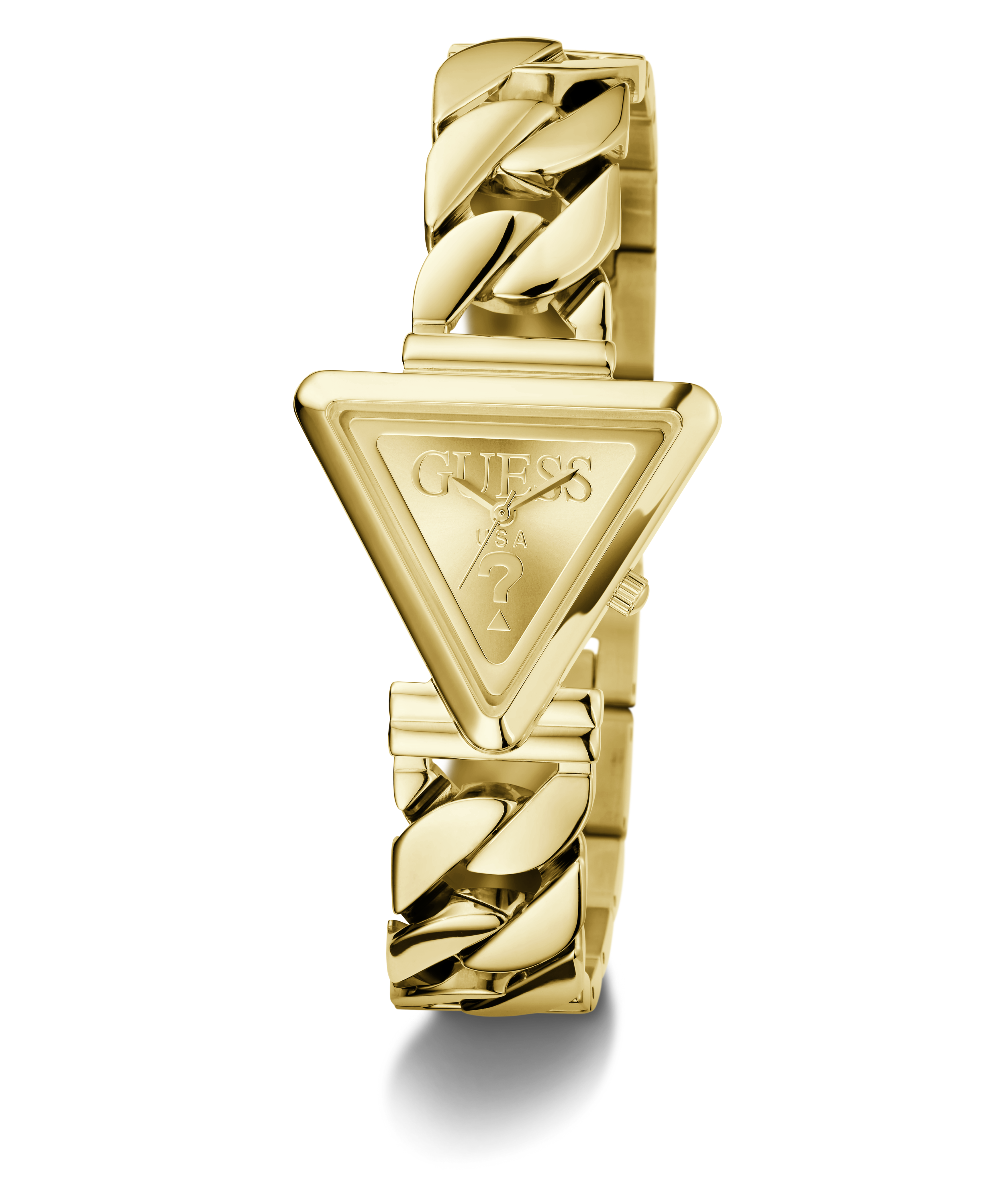GUESS Gold Logo Link Cuff Watch - Gold Guess Round Watch - Men main image 2
