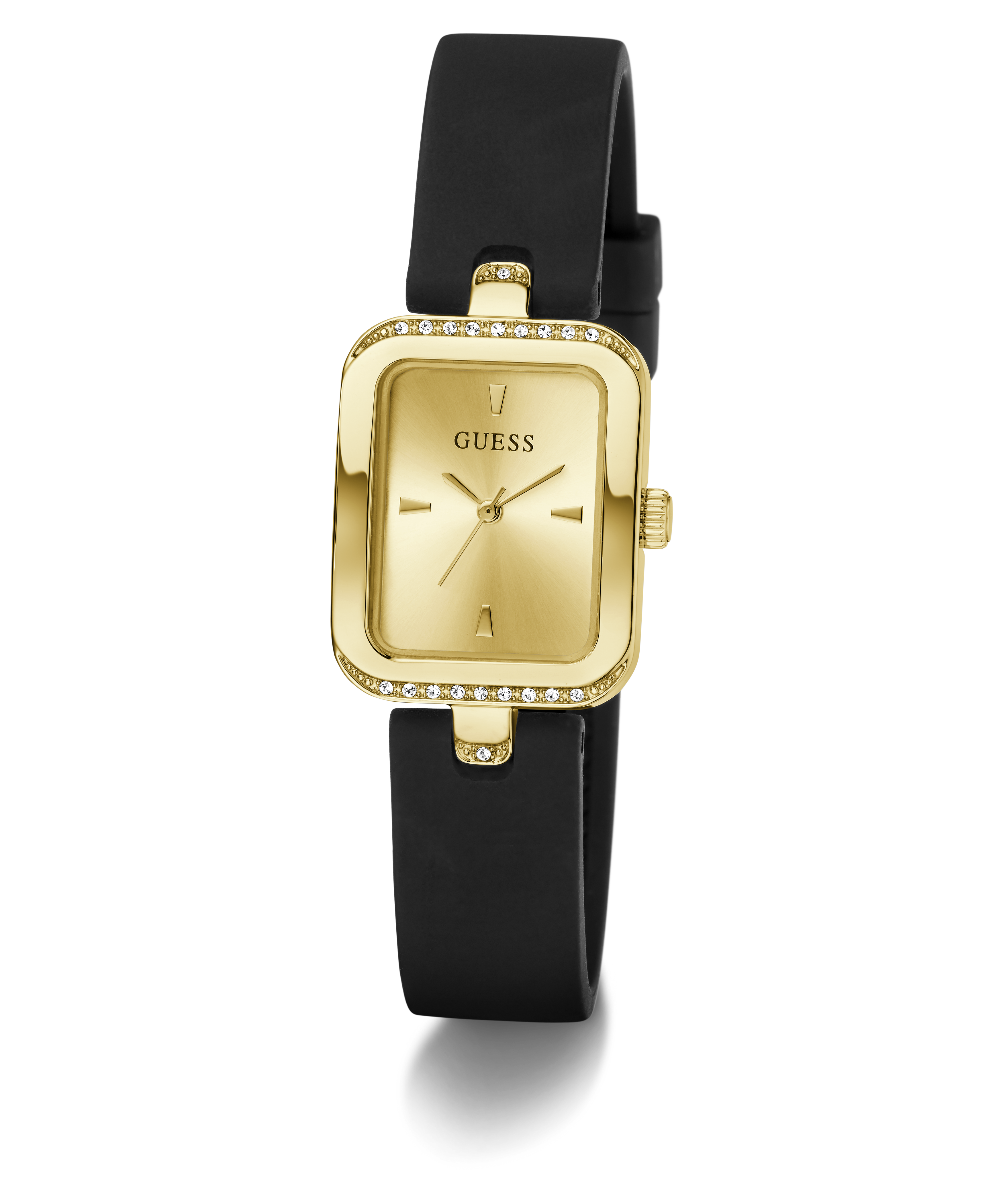 Vintage 90s Guess ladies black dial gold tone branded watch NEW BATTERY Vintage 1995 GUESS gold and Black banded | Mercari main image 2