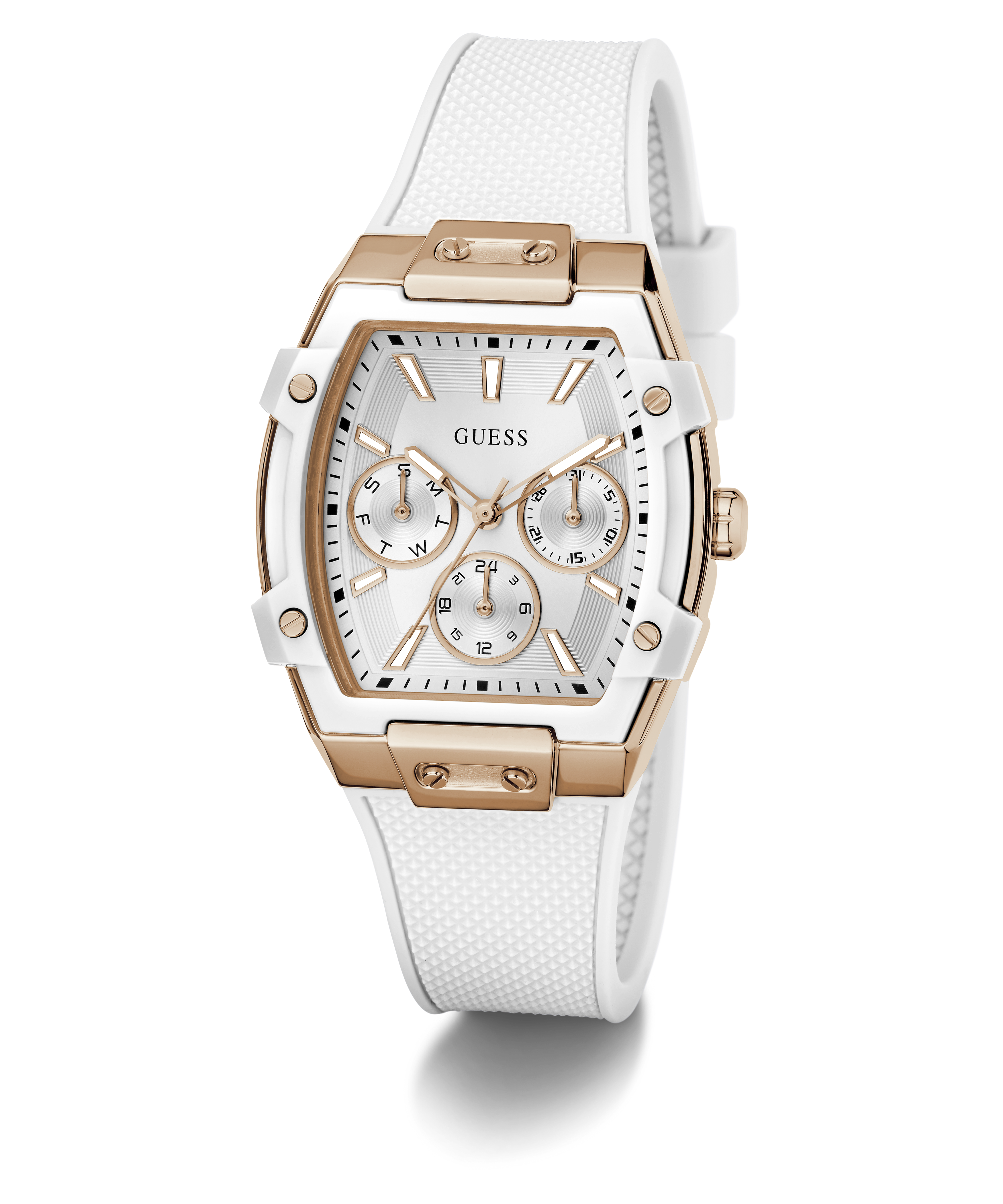 GUESS Rose Gold Metal Bracelet Watch with White Dial cdcf644d-2623-4d7e-a3f1-  main image 4