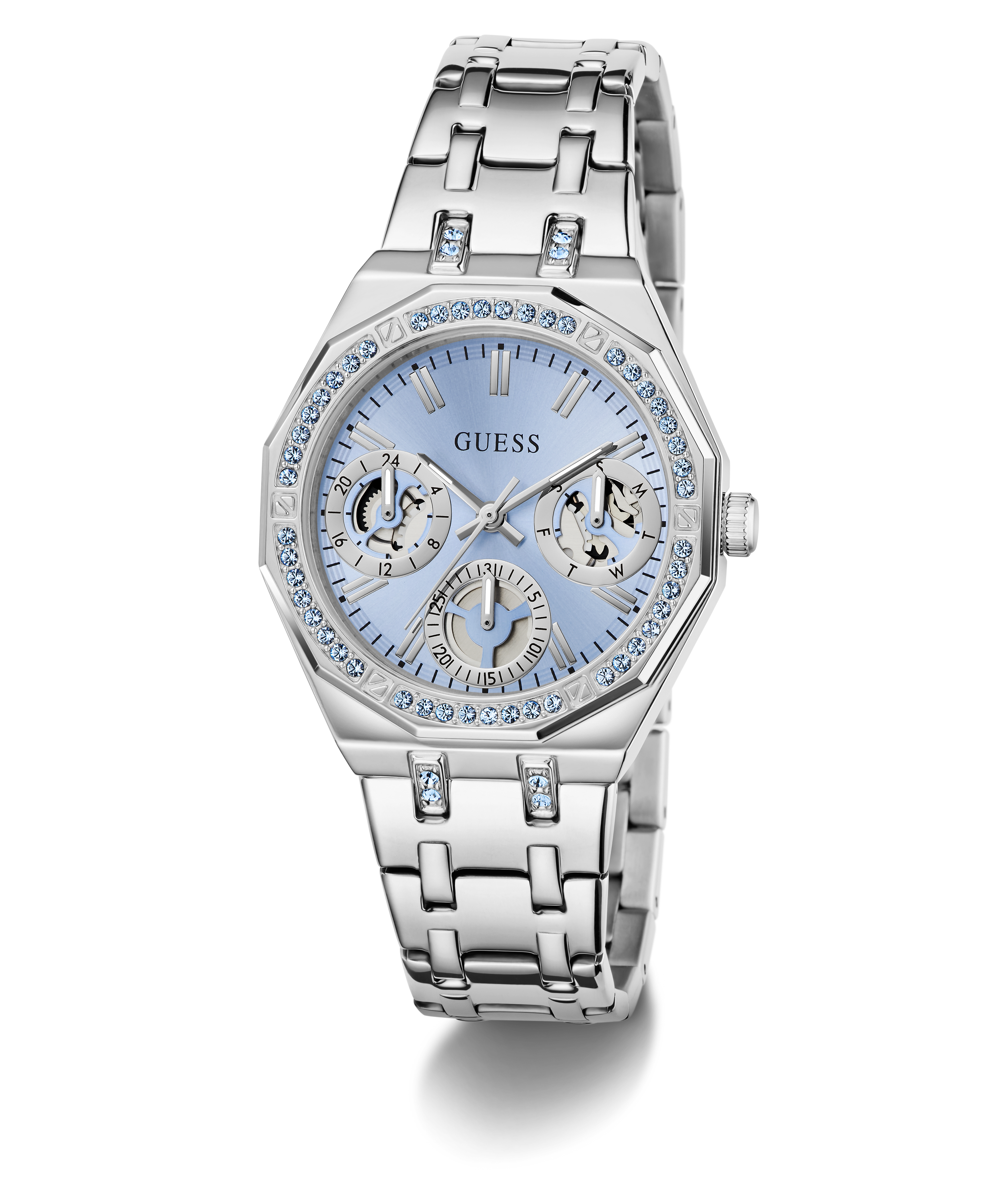 Beautiful Guess Watch with Swarovski accents! ?? Amazon.com: GUESS Stainless Steel + Gold-Tone Crystal  main image 2