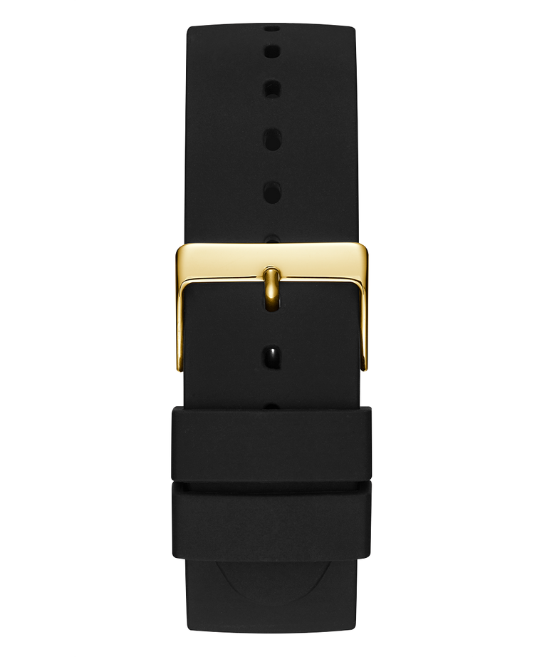 GUESS Mens Black Gold Tone Analog Watch back view image