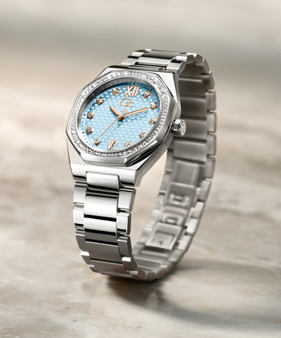 Z25003L7MF_J lifestyle silver watcch with blue dial
