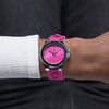 GUESS Ladies Pink Silver Analog Watch video