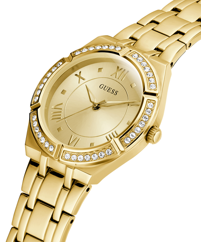GW0033L2 GUESS Ladies 36mm Gold-Tone Analog Sport Watch caseback (with attachment) image lifestyle