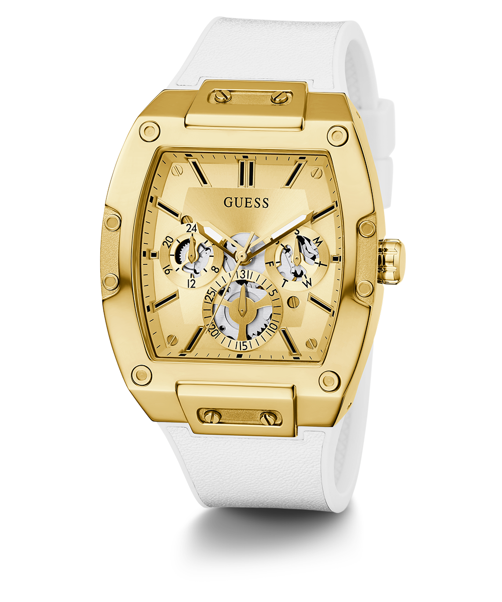 GUESS Mens White Gold Tone Multi-function Watch | GUESS - Watches GW0202G6 US