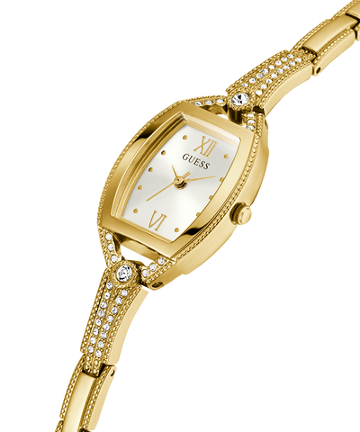 GW0249L2 GUESS Ladies 22mm Gold-Tone Analog Jewelry Watch caseback (with attachment) image lifestyle