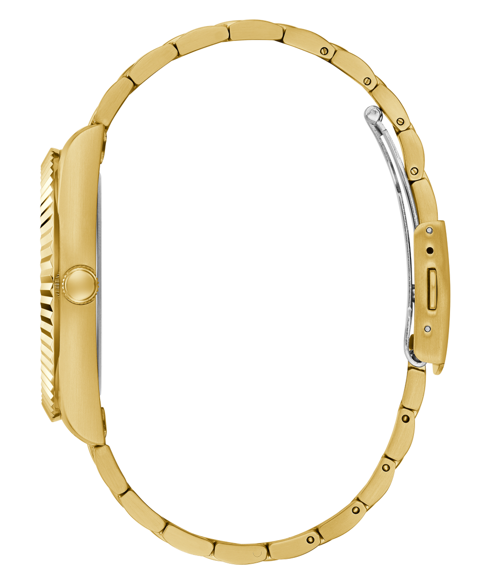 GW0265G3 GUESS Mens 42mm Gold-Tone Multi-function Dress Watch profile image