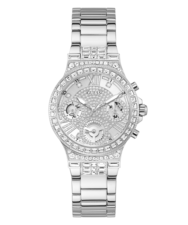 GW0320L1 GUESS Ladies 36mm Silver-Tone Multi-function Sport Watch primary image