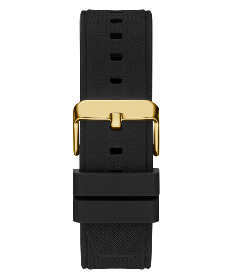GW0334G2 GUESS Mens 46mm Black & Gold-Tone Multi-function Sport Watch strap image