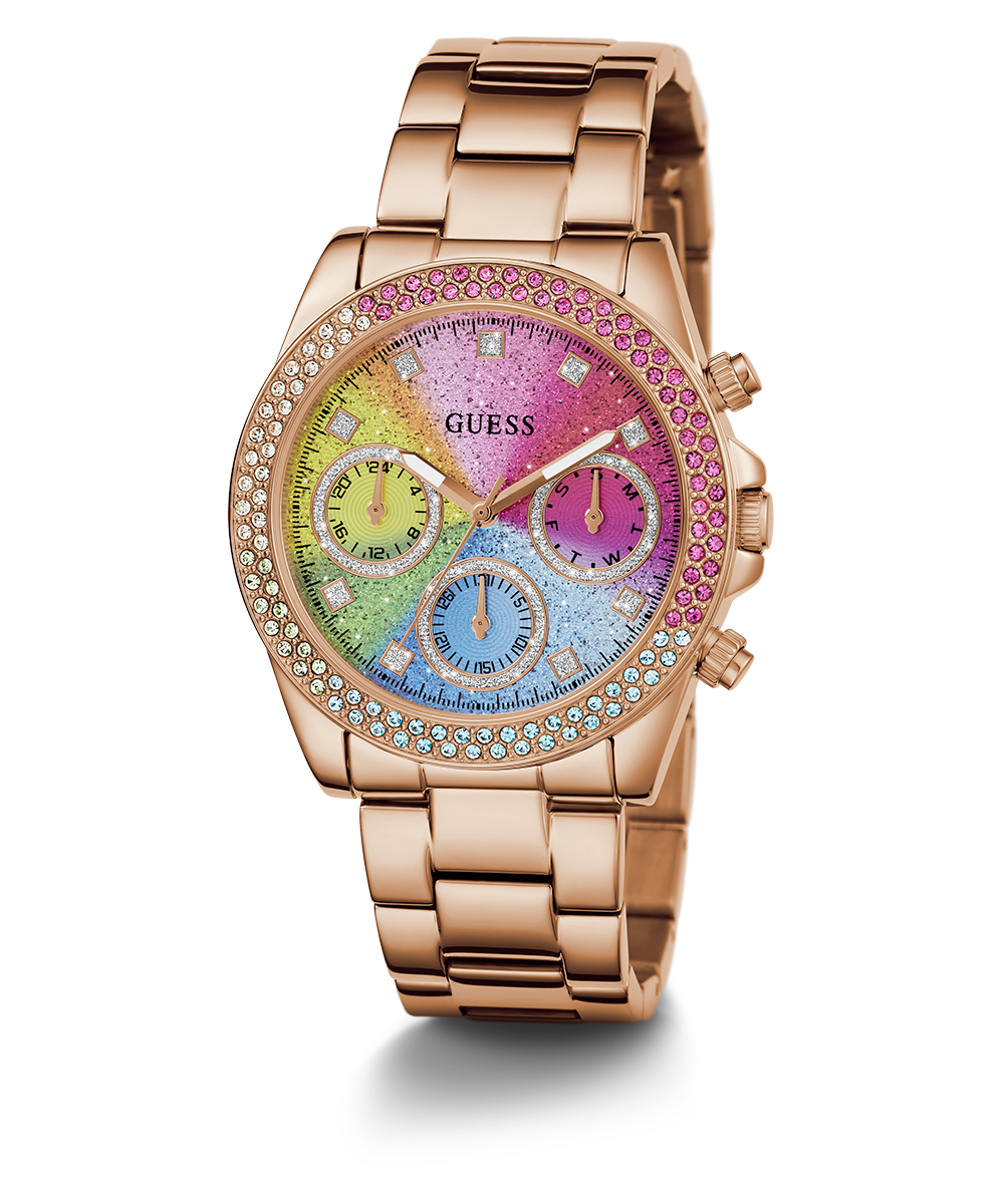 GUESS Ladies Rose Gold Tone Analog Watch