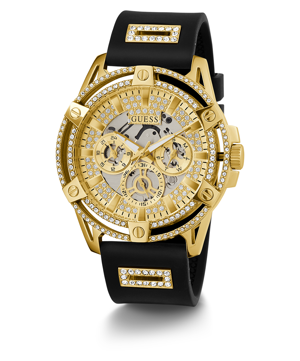 Guess black gold watch best sale