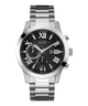 U0668G3 GUESS Mens 45mm Silver-Tone Chronograph Dress Watch primary image