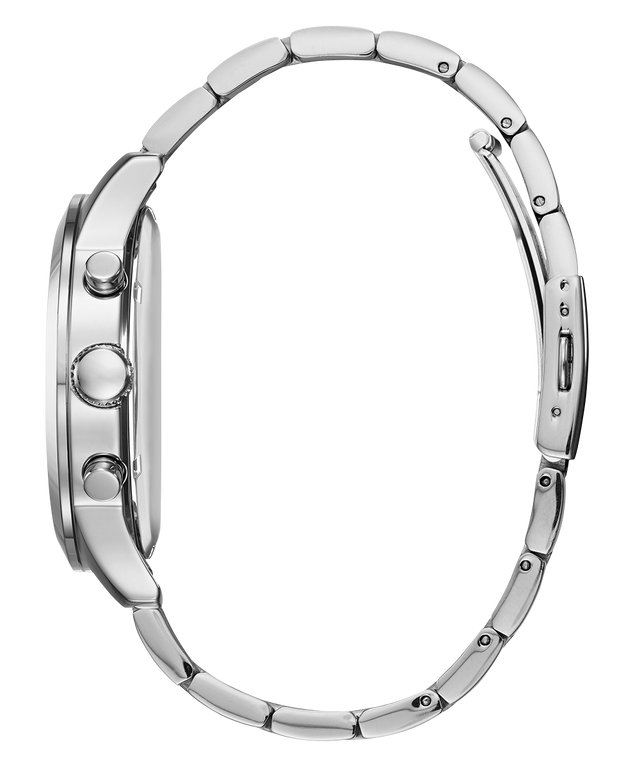 U0668G7 GUESS Mens 45mm Silver-Tone Chronograph Dress Watch profile image