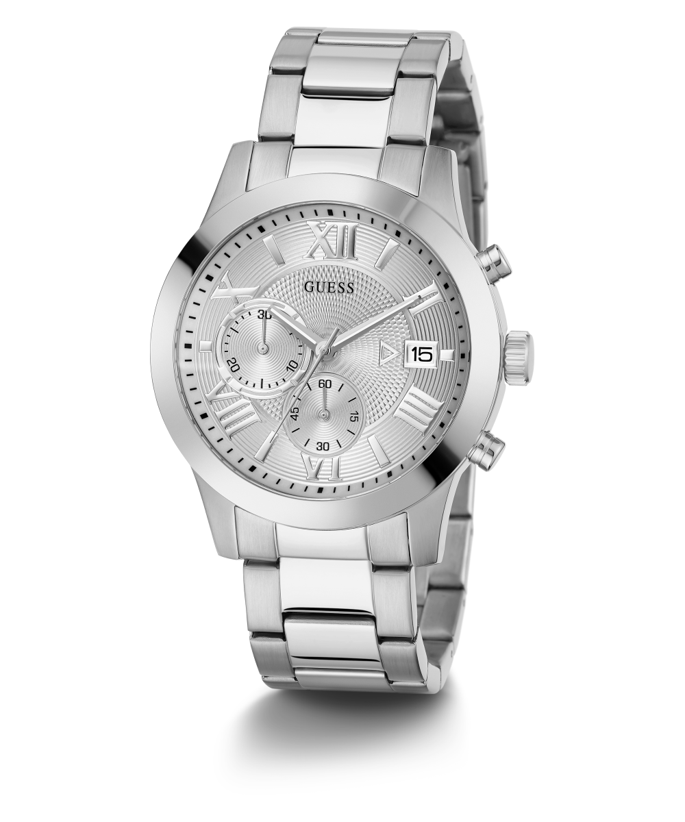 GUESS Mens Silver Tone Chronograph Watch U0668G7 GUESS Watches US