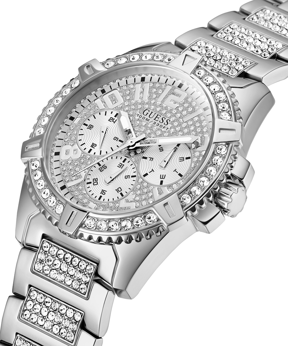U0799G1 GUESS Mens 48mm Silver-Tone Multi-function Sport Watch caseback (with attachment) image lifestyle