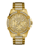 U0799G2 GUESS Mens 46mm Gold-Tone Multi-function Sport Watch primary image