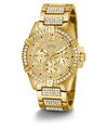 U0799G2 GUESS Mens 46mm Gold-Tone Multi-function Sport Watch alternate image