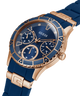 U1157L3 GUESS Ladies 38mm Blue & Rose Gold-Tone Multi-function Sport Watch caseback (with attachment) image lifestyle