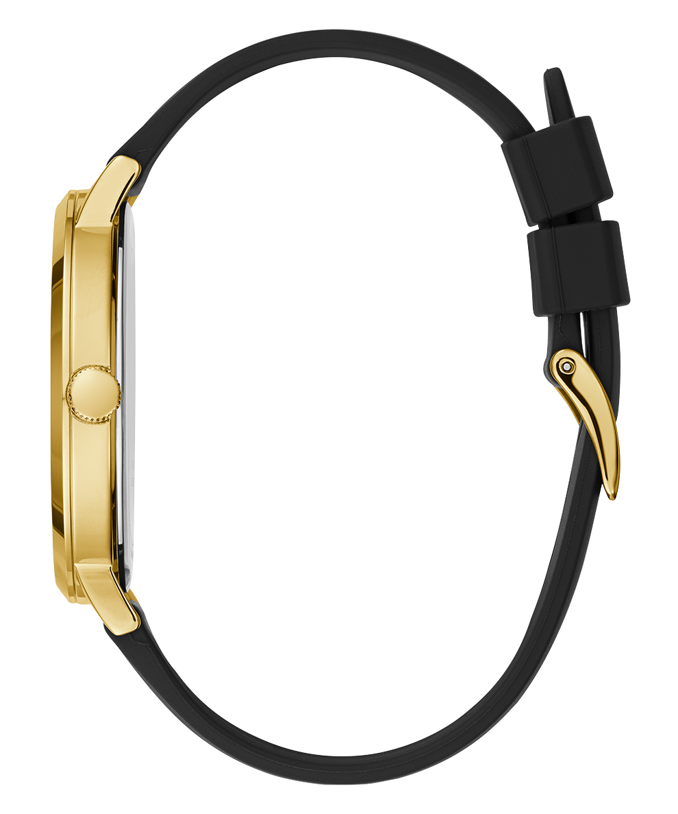 U1264G1 GUESS Mens 44mm Black & Gold-Tone Analog Dress Watch profile image