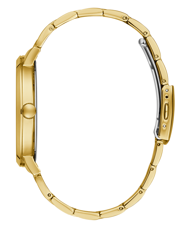 U1315G2 GUESS Mens 44mm Gold-Tone Analog Dress Watch profile image