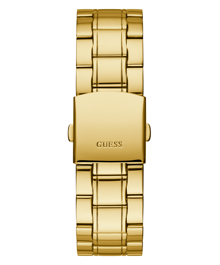 U1315G2 GUESS Mens 44mm Gold-Tone Analog Dress Watch strap image